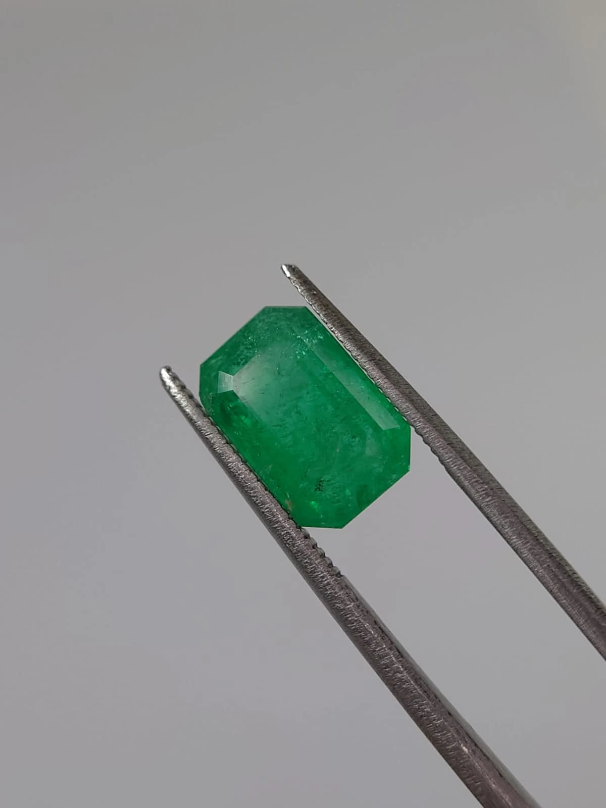 3.77ct Natural Emerald Octagon Cut Loose Gemstone From Panjshir Afghanistan — view 2